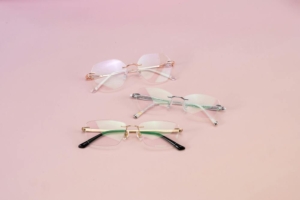 three piece drill mount eyeglasses
