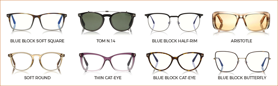 Popular Tom Ford eyeglasses and sunglasses