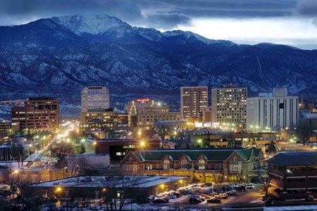 Colorado_Springs Cityscape view Colorado Springs with mountains