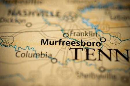 Murfreesboro-TN Murfreesboro Tennessee location on map