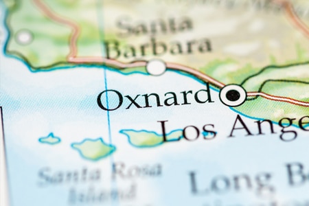 Oxnard-CA Oxnard California location on map