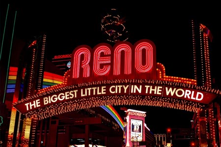 reno Illuminated RENO signage