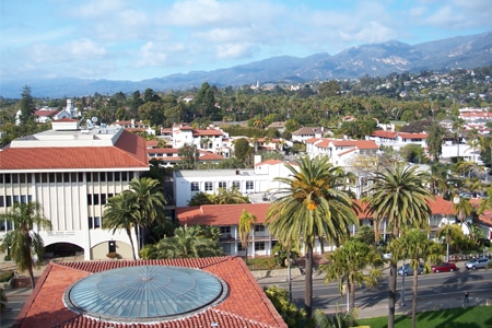 santa-barbara-ca Santa Barbara California cityscape view