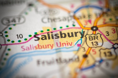 Salisbury.,Maryland.,Usa Salisbury location on map