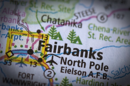 shutterstock_644909689 Fairbanks on a map
