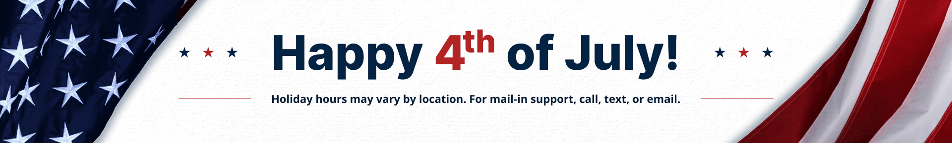 July 4th Holiday Banner